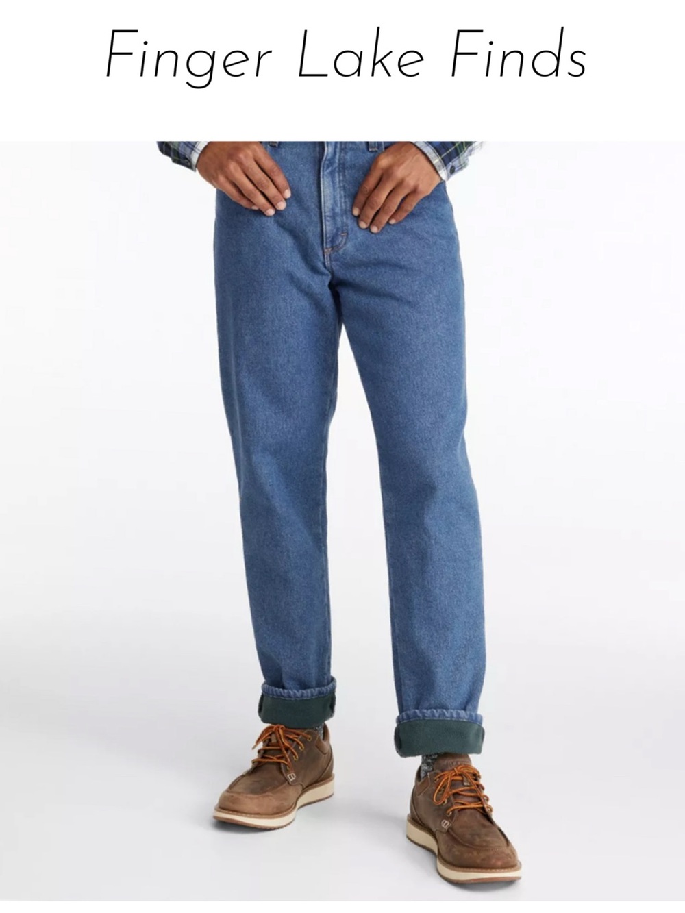 LL Bean Fleece Lined Blue Jeans, 34"x 30"